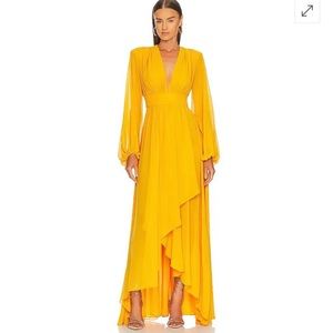 Michael Costello Kerry Gown in Marigold